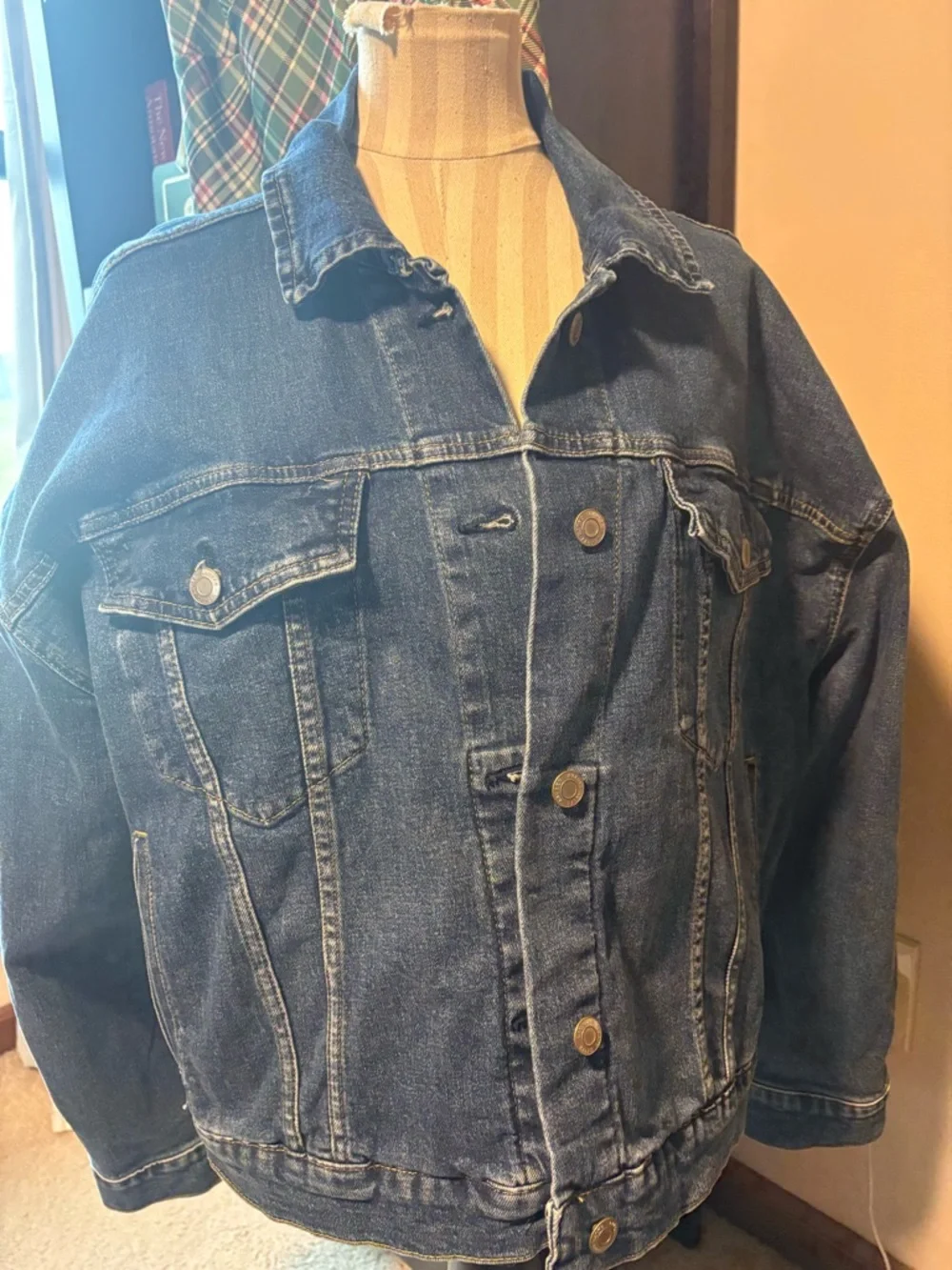 Ralph Lauren Dark Blue Denim Trucker over-sized Jean Jacket for Women - Picture 5 of 7